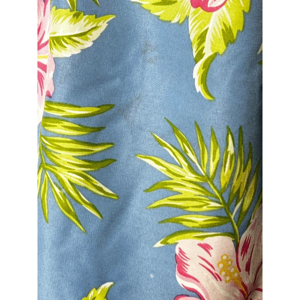 Polo Ralph Lauren‎ Mens Blue Hibiscus Floral Tropical Swim Trunks Board Shorts